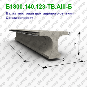 Б1800.140.123-ТВ.АIII-Б Балка мостовая двутаврового сечения Союздорпроект