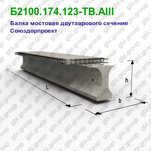 Б2100.174.123-ТВ.АIII Балка мостовая двутаврового сечения Союздорпроект