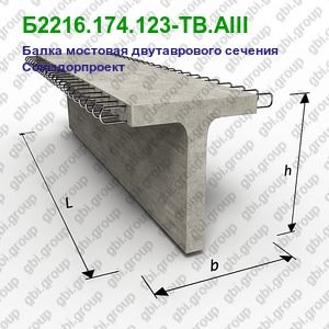 Б2216.174.123-ТВ.АIII Балка мостовая двутаврового сечения Союздорпроект