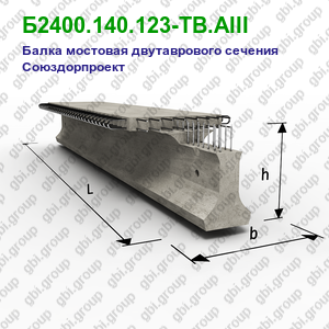 Б2400.140.123-ТВ.АIII Балка мостовая двутаврового сечения Союздорпроект