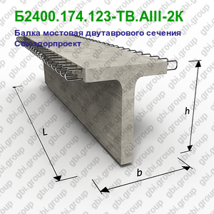 Б2400.174.123-ТВ.АIII-2К Балка мостовая двутаврового сечения Союздорпроект