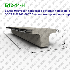 Б12-14-Н Балка Мостовая Таврового Сечения Пониженной Высоты - Цена.