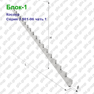 Блок-1 Косоур железобетонный Серия 3.501-96 чать 1