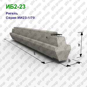 ИБ2-23 Ригель железобетонный Серия ИИ23-1/70