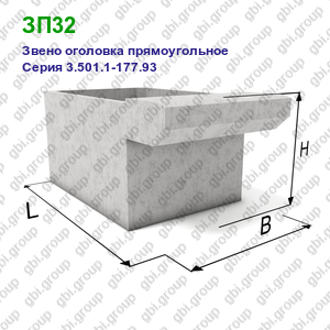 ЗП32 Звено оголовка прямоугольное Серия 3.501.1-177.93