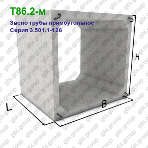 Т86.2-м Звено трубы прямоугольное Серия 3.501.1-126